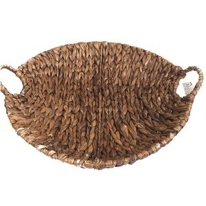 SOLD Rustic Banana Leaf Woven Wicker Tray
